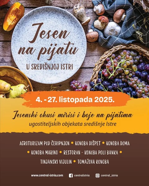 Peto izdanje gastronomske manifestacije Jesen na pijatu, 4. do 27. listopada 2025. 